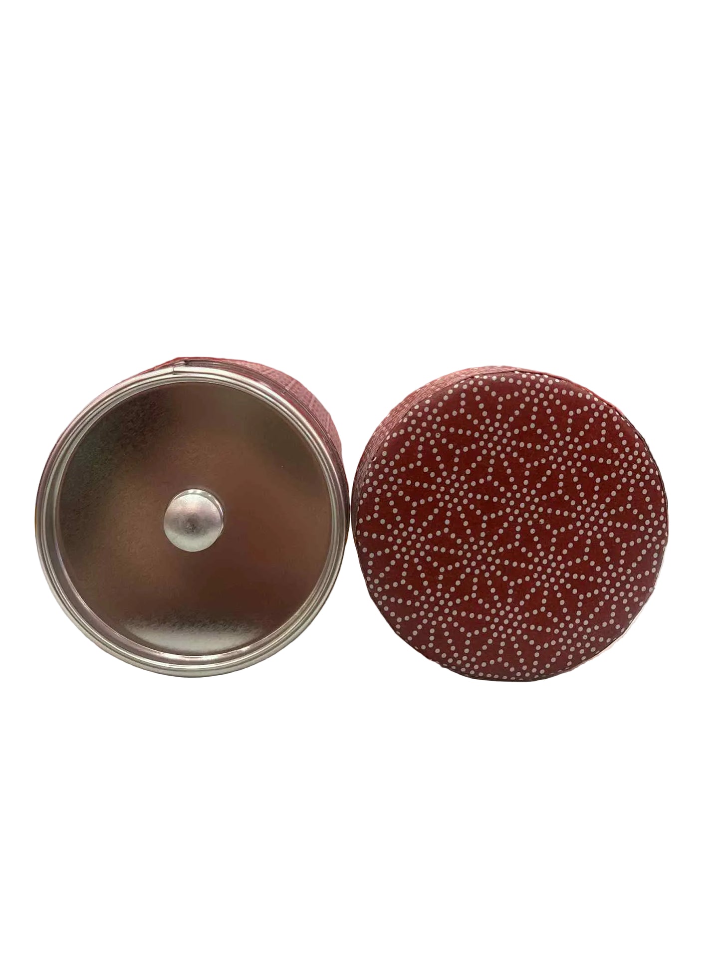 KOTODO Red Dots Flowers Washi Tea Canister 200g