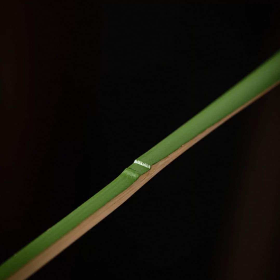 Green Painted Chashaku Japanese Bamboo Spoon for Matcha Powder