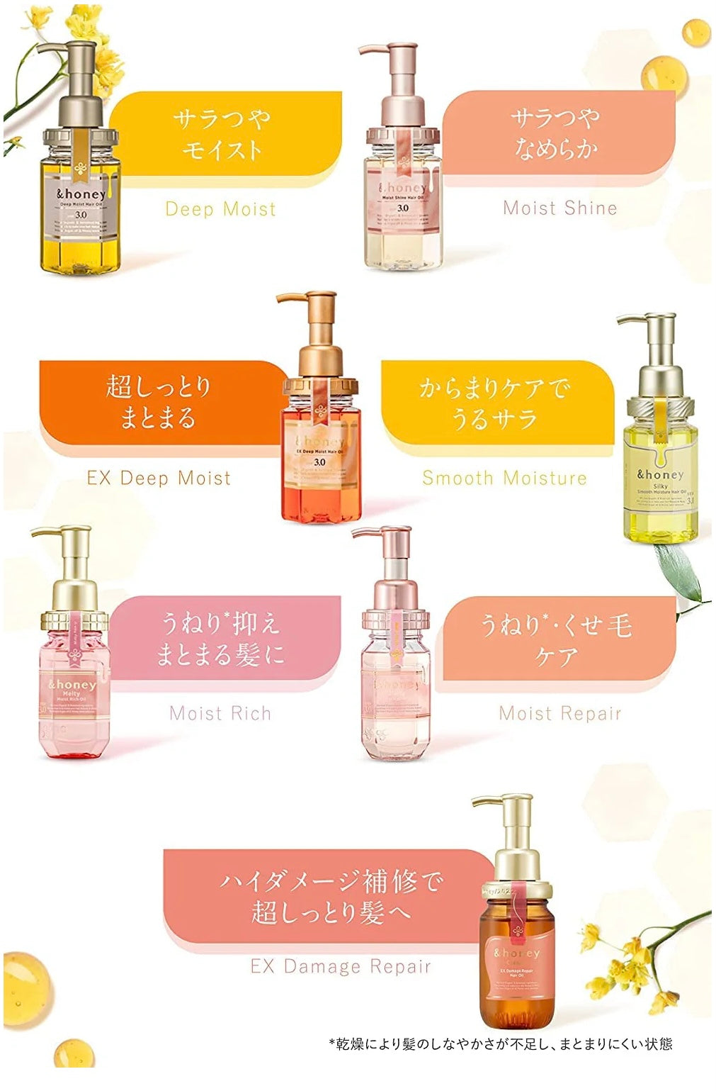 &honey Deep Moist Hair Oil 3.0 Hair Treatment 100ml