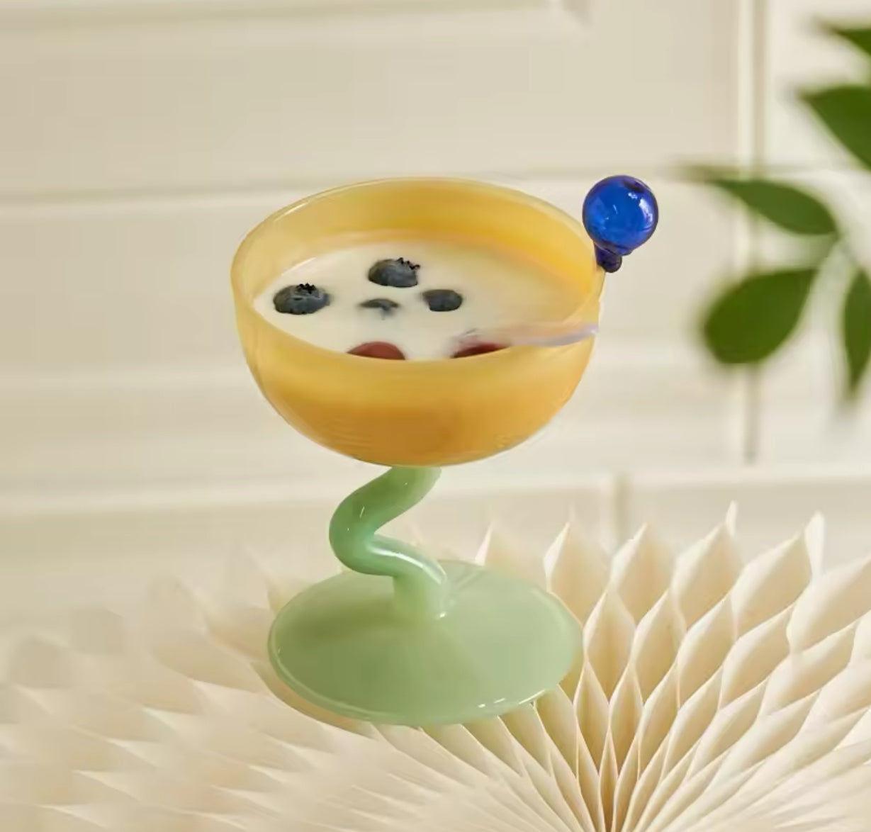 Nordic Style Colour Dessert/Wine Borosilicate Glass