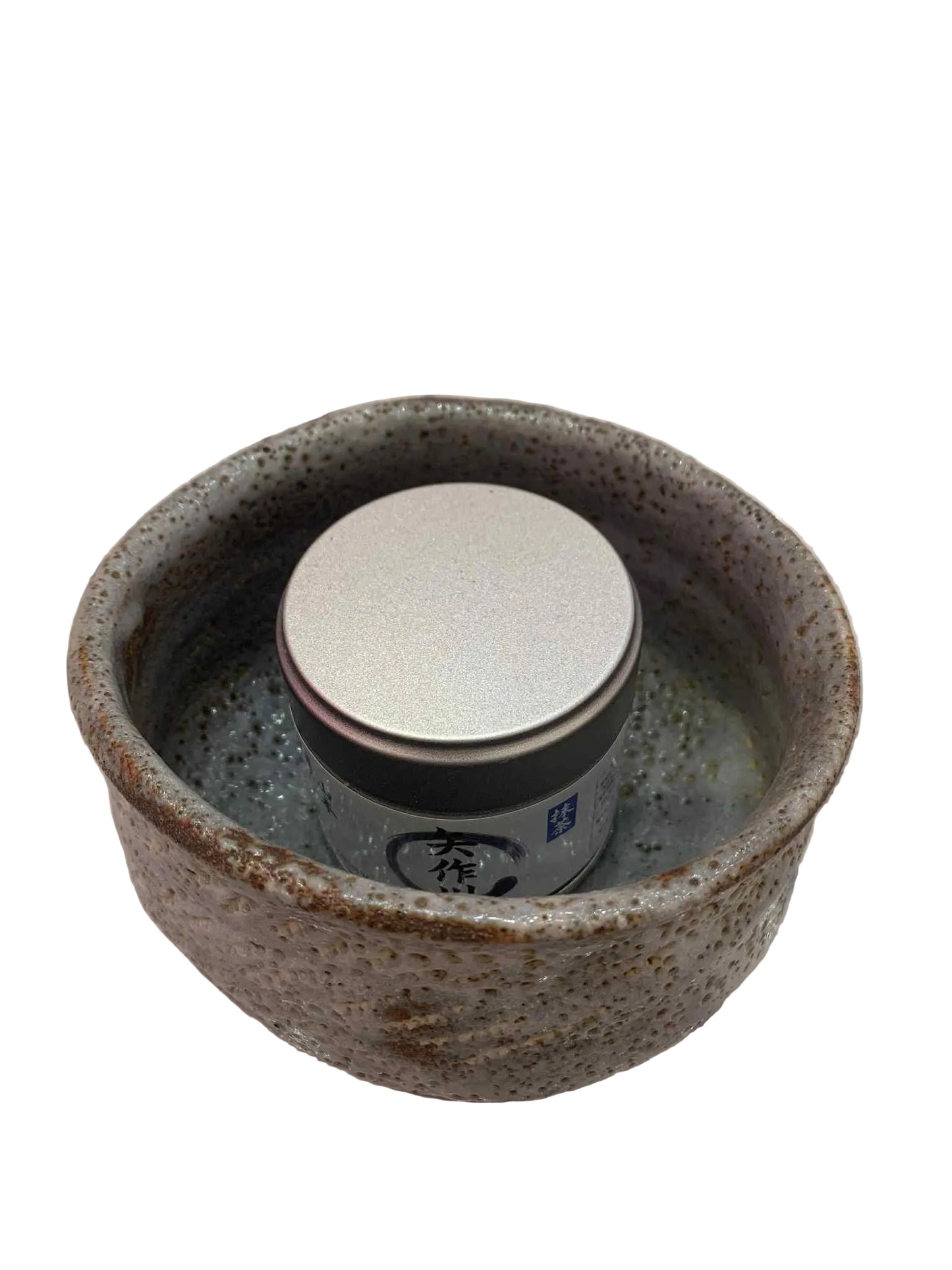 TEA PARTY High Quality Ceramic Tea Bowl- Grey Natural Scratched