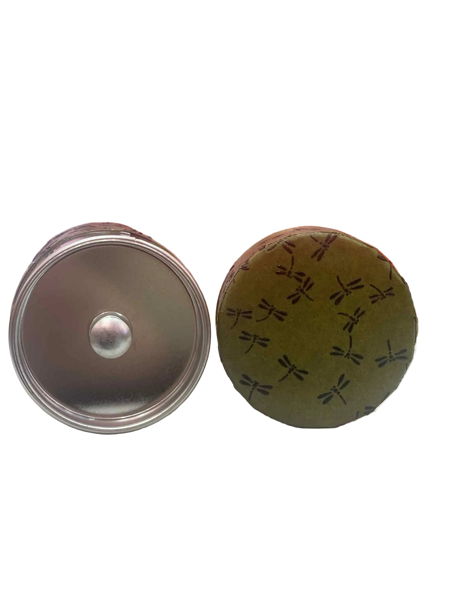 KOTODO Green Dragonflies Washi Tea Canister 100g