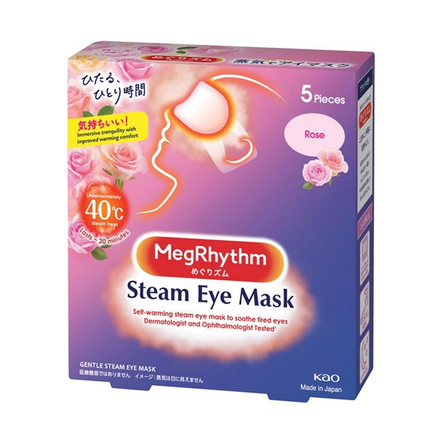 KAO MegRhythm Steam Warm Eye Mask Rose Scent