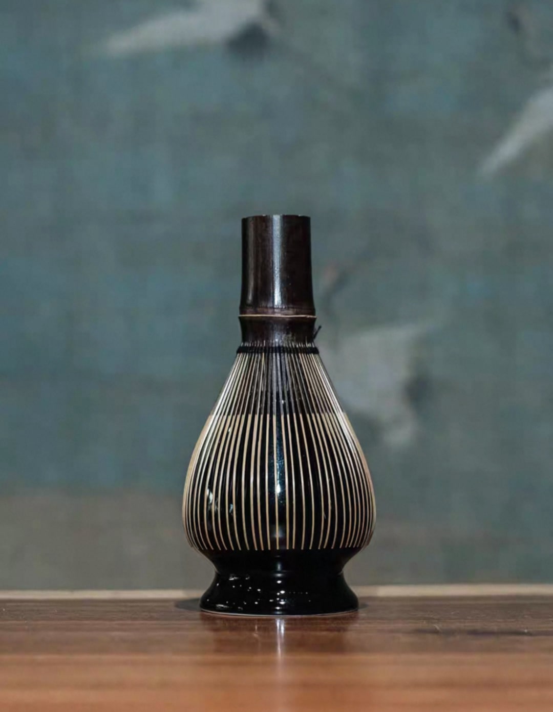 Dark Painted 100 Tips Bamboo Chasen
