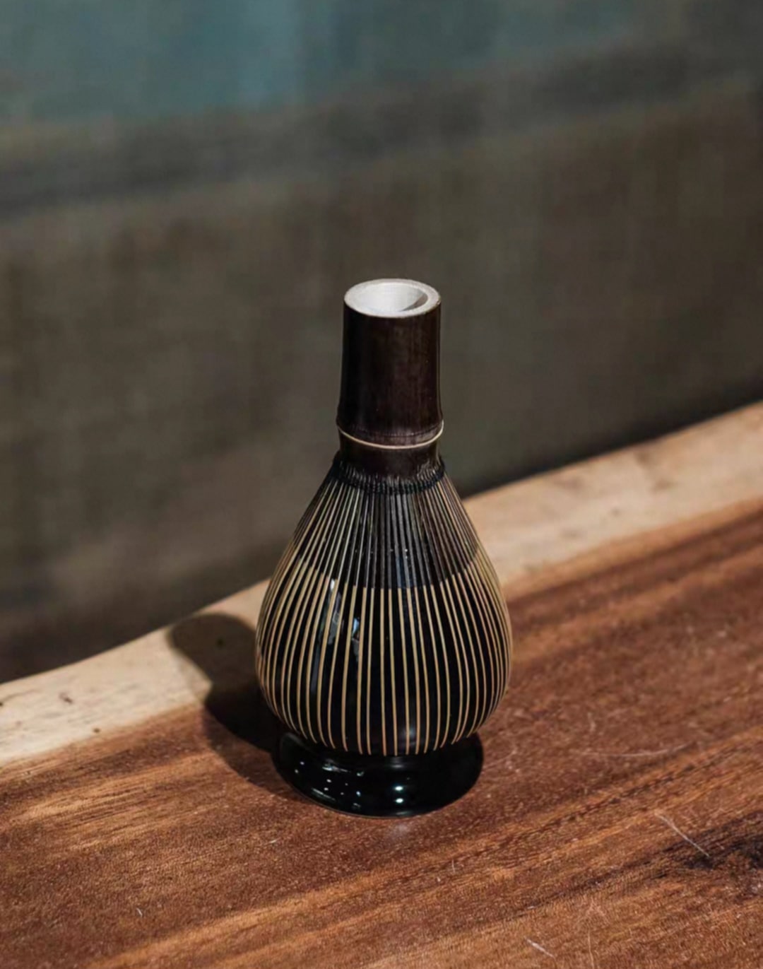 Dark Painted 100 Tips Bamboo Chasen