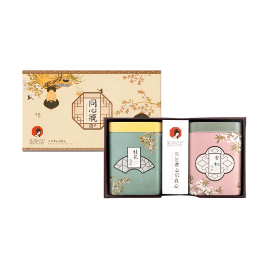 ChaYanYueSe Jiangnan Tea Set ( Peach Oolong & Osmanthus Flower Oolong Tea)