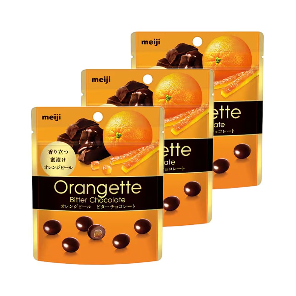 MEIJI Orangette Bitter Chocolate Covered Orange Peel 49g