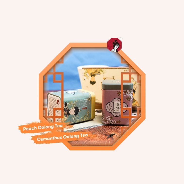 ChaYanYueSe Jiangnan Tea Set ( Peach Oolong & Osmanthus Flower Oolong Tea)