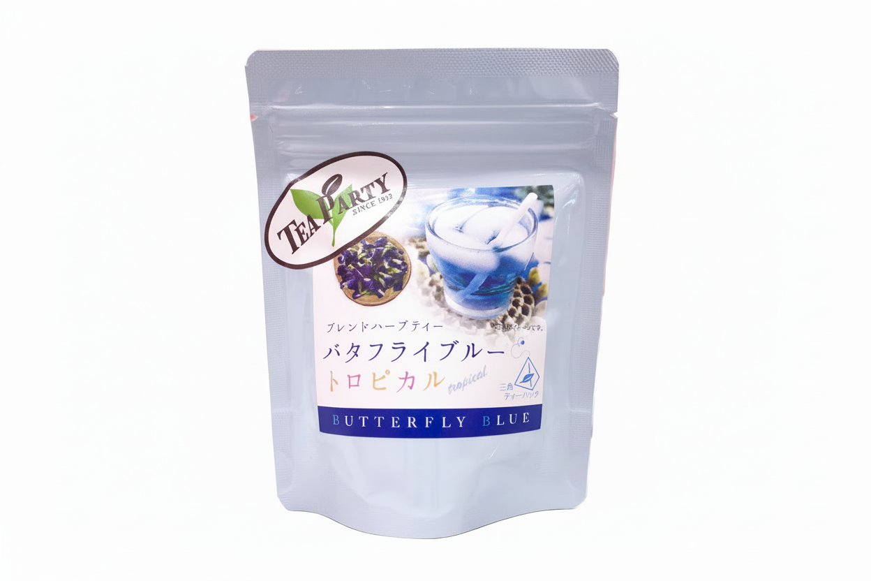 TEA PARTY Pea Butterfly Flower Blue Tropical Tea
