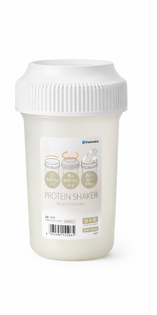 Inomata Protein Shaker Bottle – Made in Japan, Leak-Resistant Lid, 3 Colours