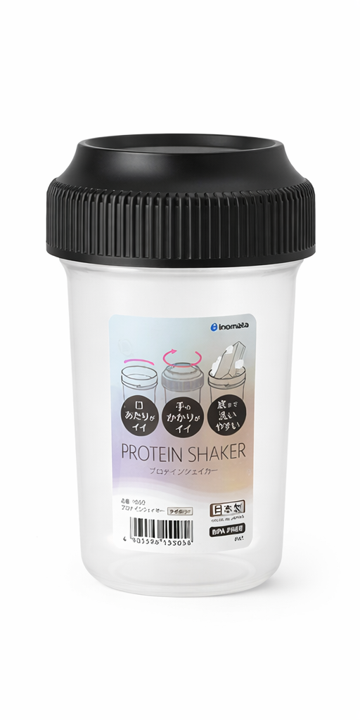 Inomata Protein Shaker Bottle – Made in Japan, Leak-Resistant Lid, 3 Colours
