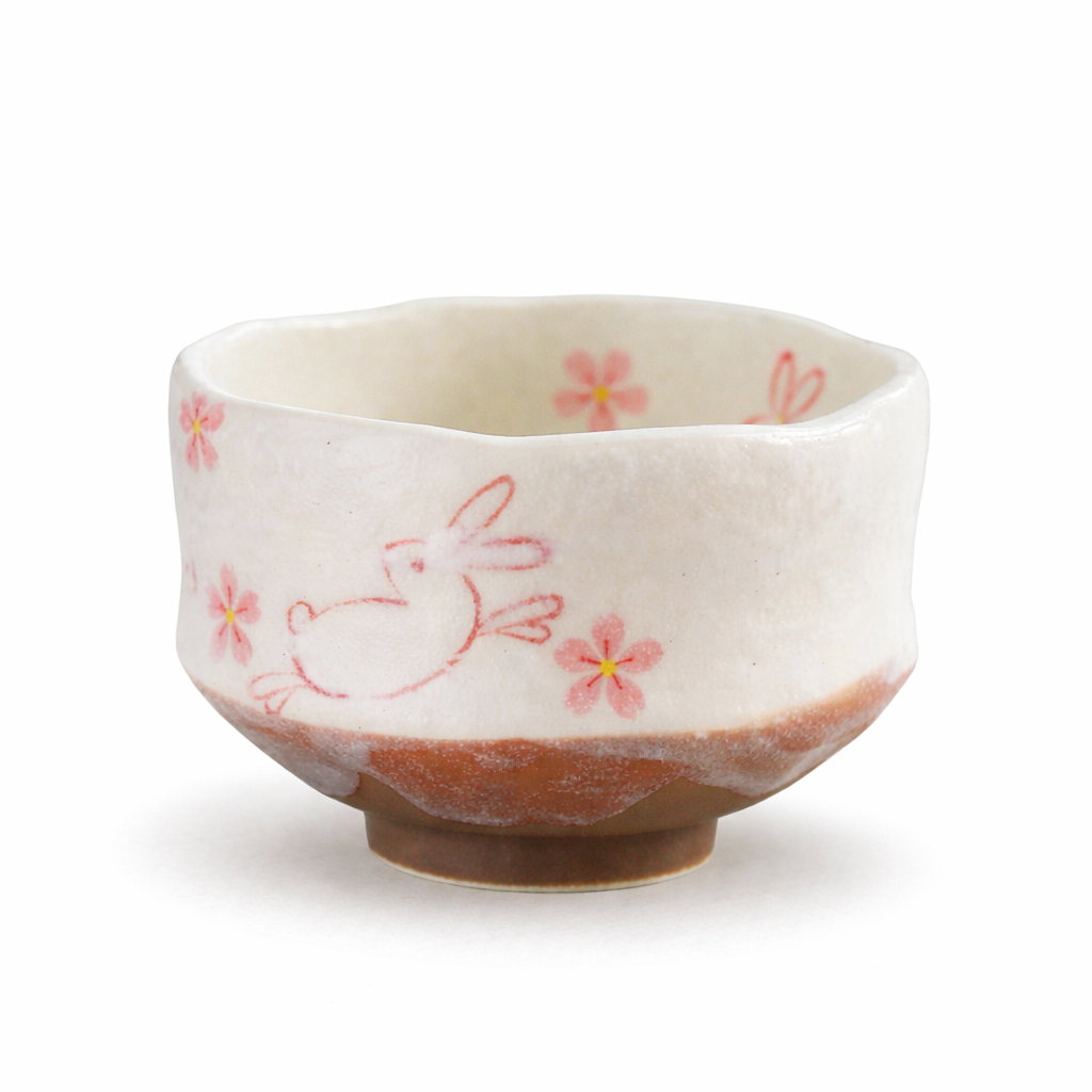 Hatsuichi Small Mino ware Bowl Hana Usagi