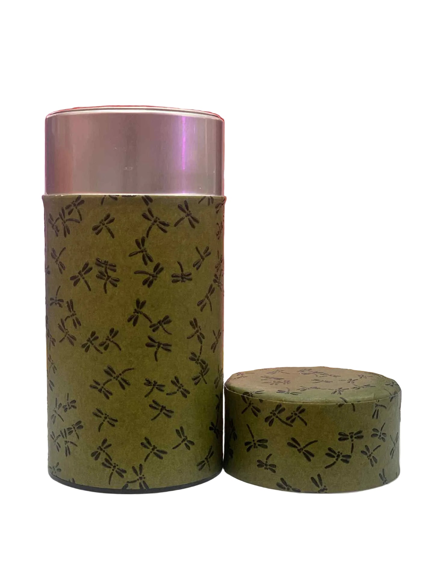 KOTODO Green Dragonflies Washi Tea Canister 200g