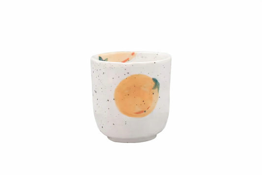 Japanese Hand Painted Ceramic Cup- Persimmon