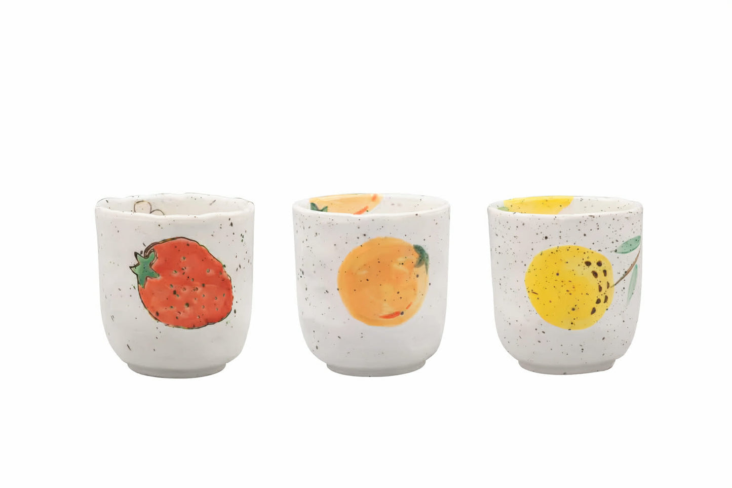 Japanese Hand Painted Ceramic Cup- Orange