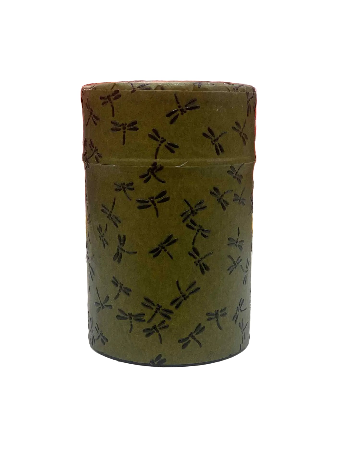 KOTODO Green Dragonflies Washi Tea Canister 100g
