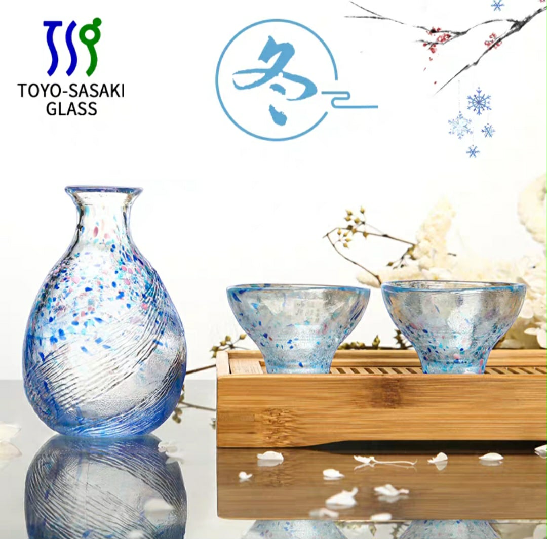 Winter Snow Blue Tea Cup