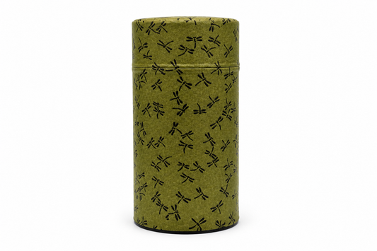KOTODO Green Dragonflies Washi Tea Canister 200g