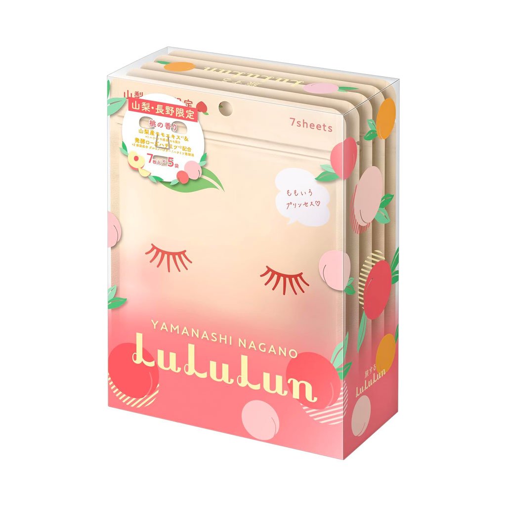 LULULUN Premium Yamanashi/Nagano Peaches Face Masks 35pcs Limited Edition