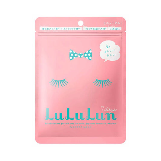 LULULUN Face Mask Balance Moisture Type 7 Days Pink