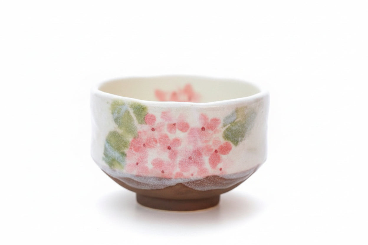 Hatsuichi Small Mino ware Bowl Pink Garden