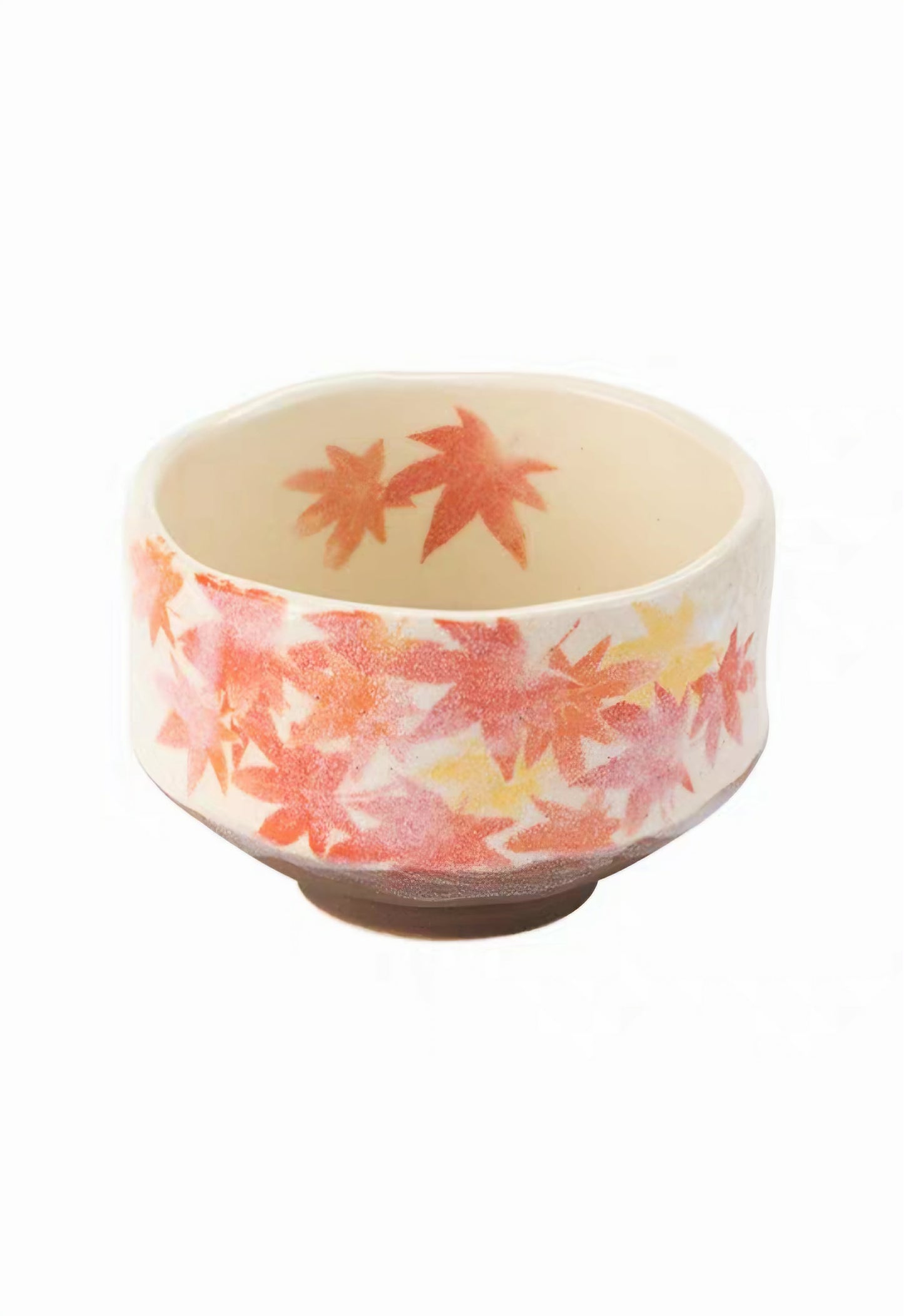 Hatsuichi Small Mino ware Bowl Red Maple Leave Momiji