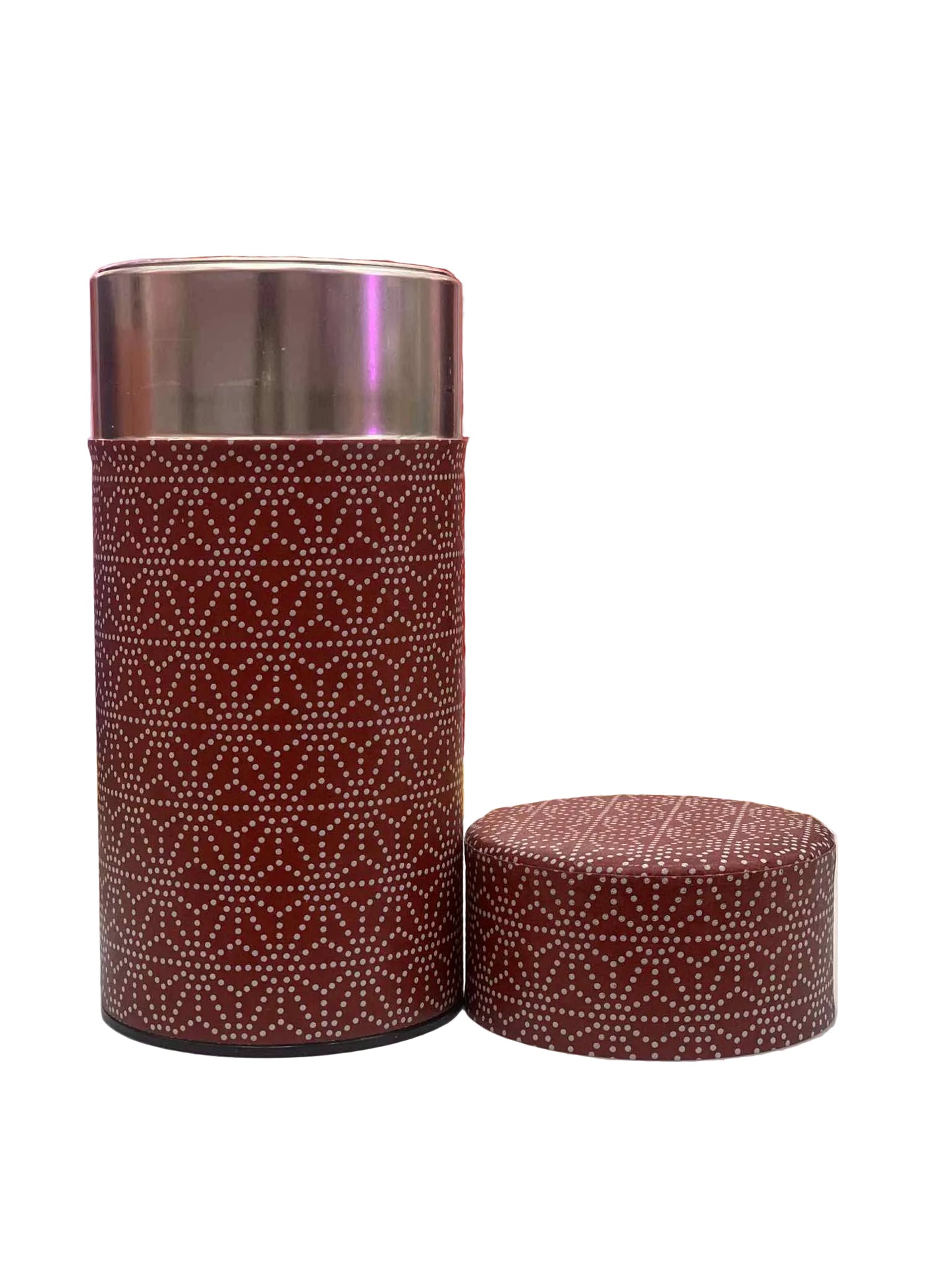 KOTODO Red Dots Flowers Washi Tea Canister 200g