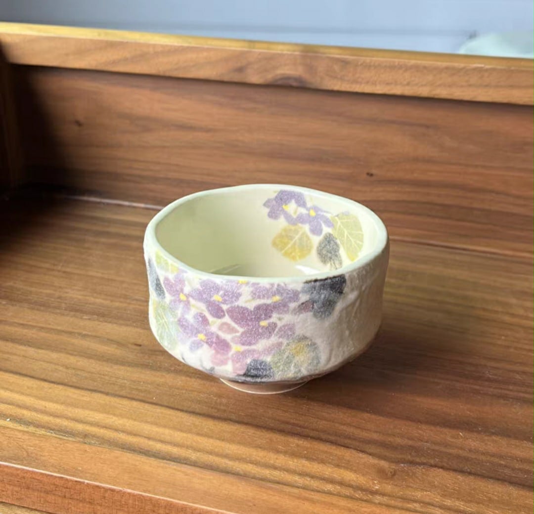 Hatsuichi Small Mino ware Bowl Hydrangea