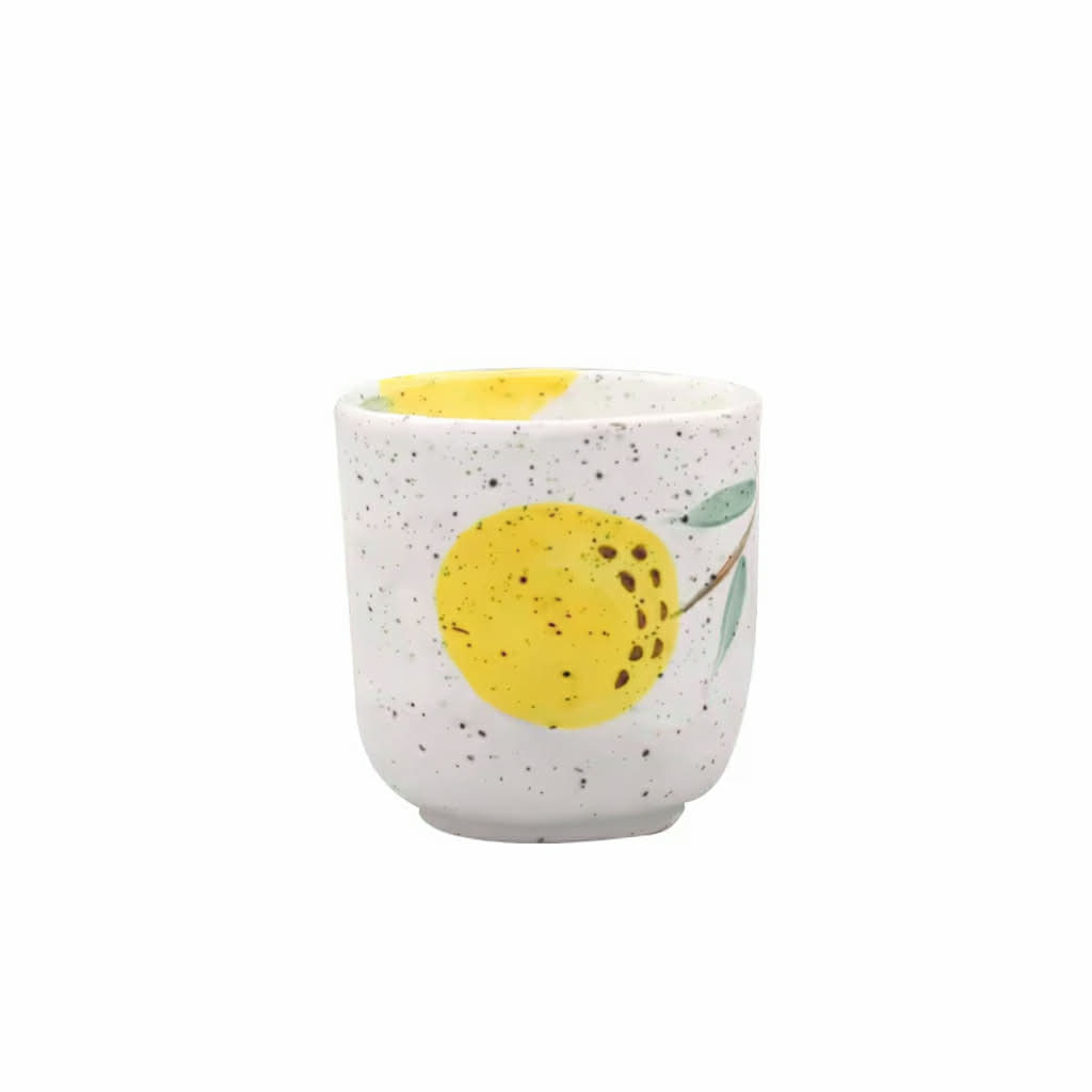 Japanese Hand Painted Ceramic Cup- Orange