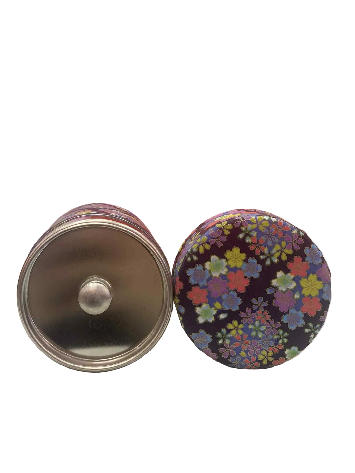 KOTODO Colourful Sakura Florals Washi Tea Canister 100g