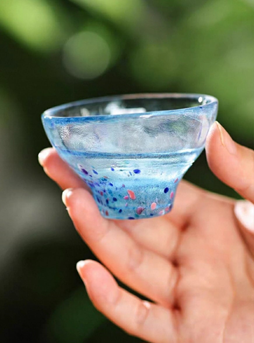 Winter Snow Blue Tea Cup