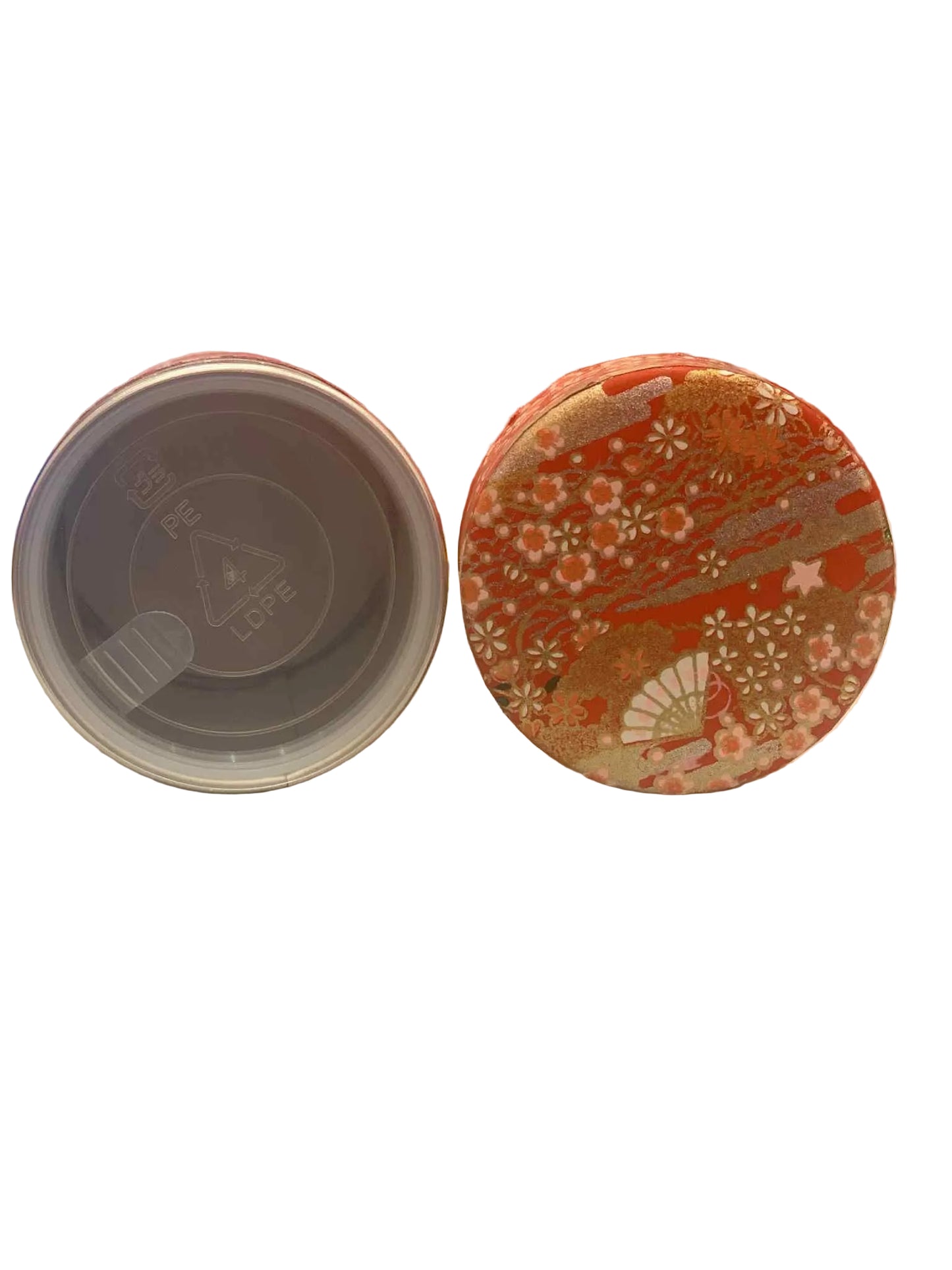 KOTODO Red Sakura Florals Washi Tea Canister 100g