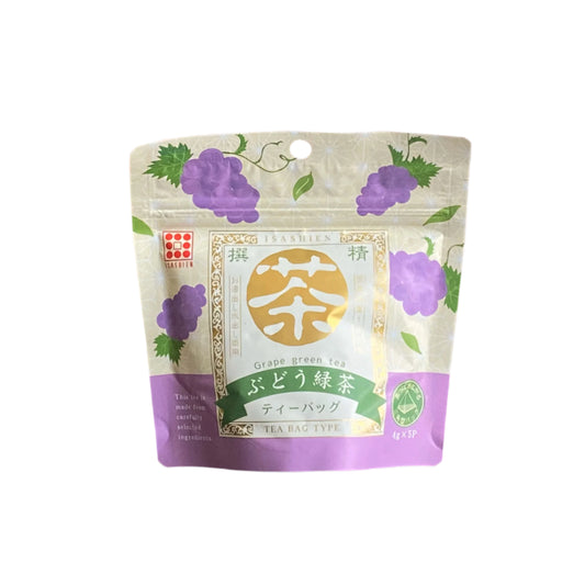ISASHIEN Grape Budo Ryokucha Green Tea (ぶどう緑茶) 4ｇｘ5ｐ