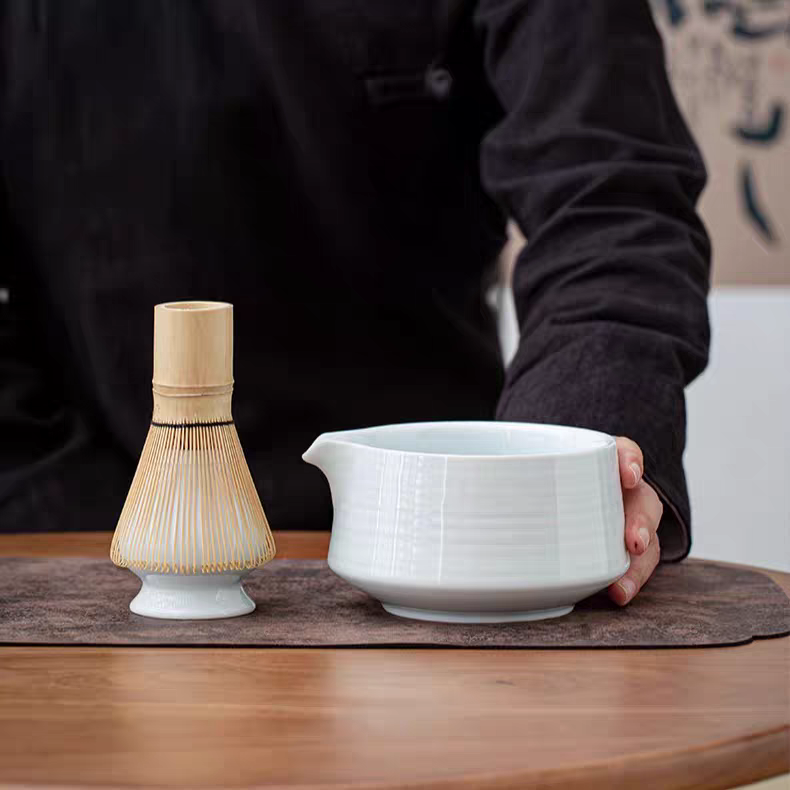 Cloud Pastel Blue Ceramic Matcha Bowl